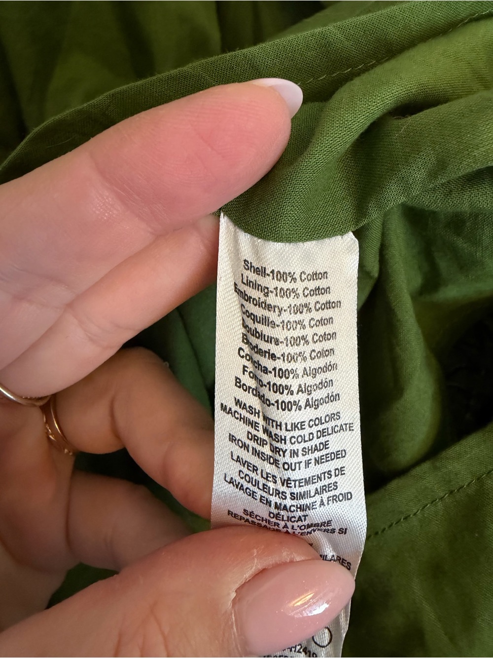 Ciebon Rosetta Embroidered Cotton Mini Dress Size Small Color Green Boho - Picture 10 of 11